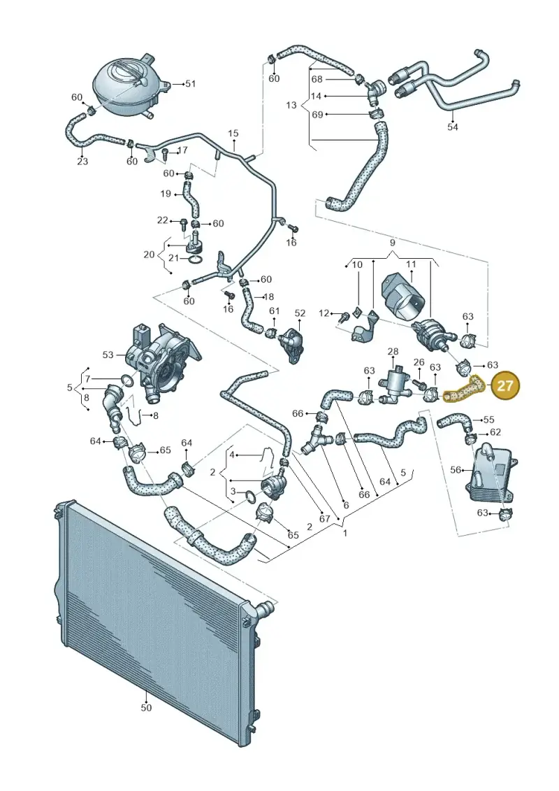5Q0122157AB — SEAT Ateca Style (2016-) diagram 891121240, position 27