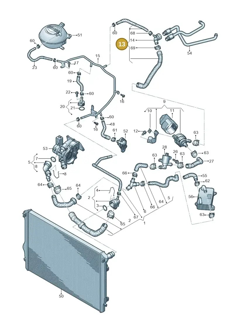 5Q0122157AK — SEAT Leon style (2019-) diagram 891121240, position 13
