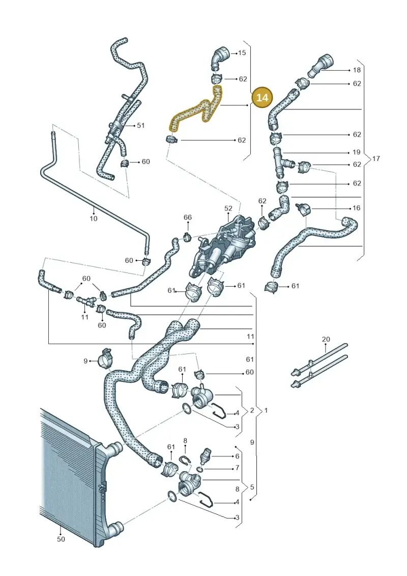 5Q0122157EE — SEAT Ateca Style (2016-) diagram 780121220, position 14