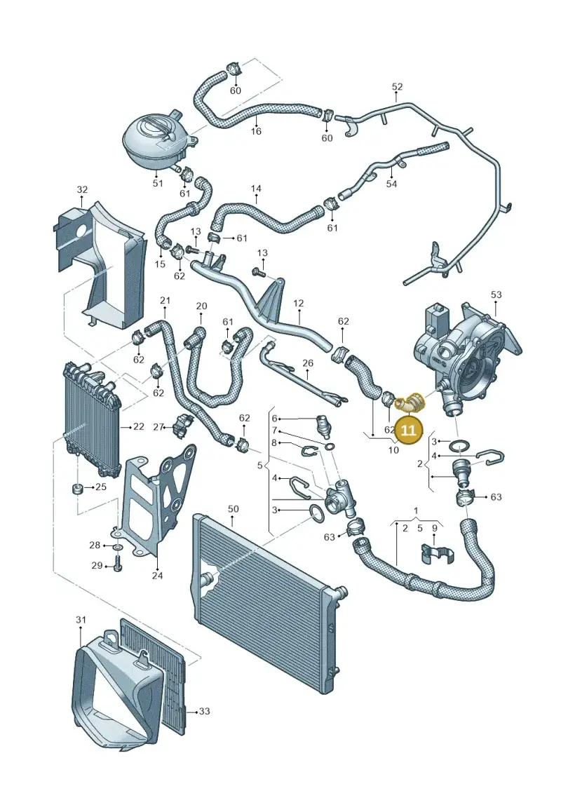 5Q0122291AC — SEAT Leon ST Stylance (2016-2020) diagram 746121600, position 11