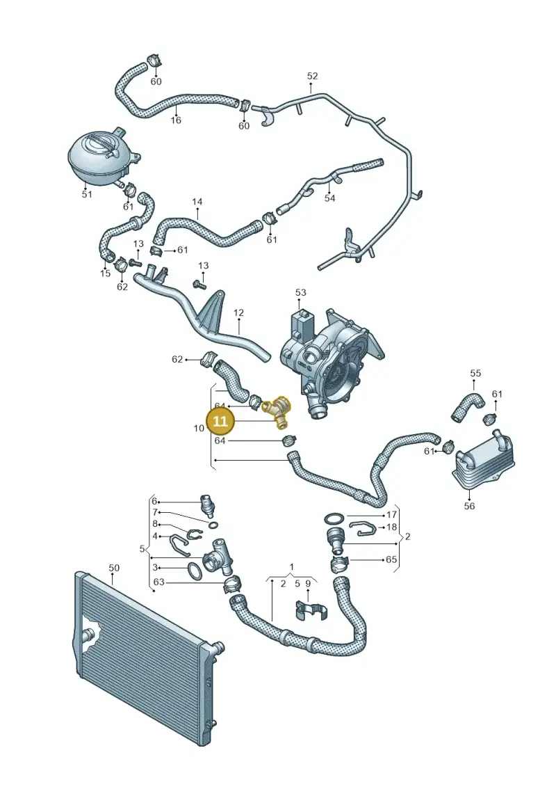5Q0122291AC — SEAT Leon ST Stylance (2016-2020) diagram 850121320, position 11