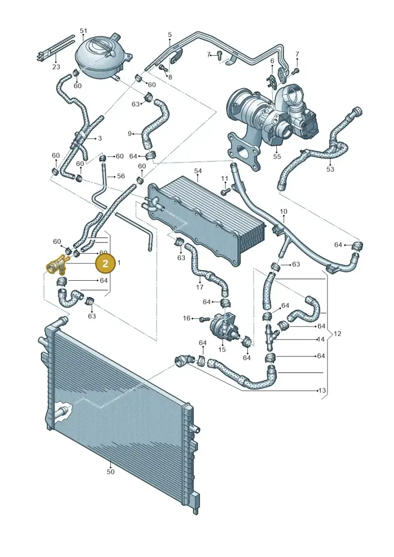 5Q0122291E — SEAT Tarraco FR (2018-2024) diagram 780121260, position 2