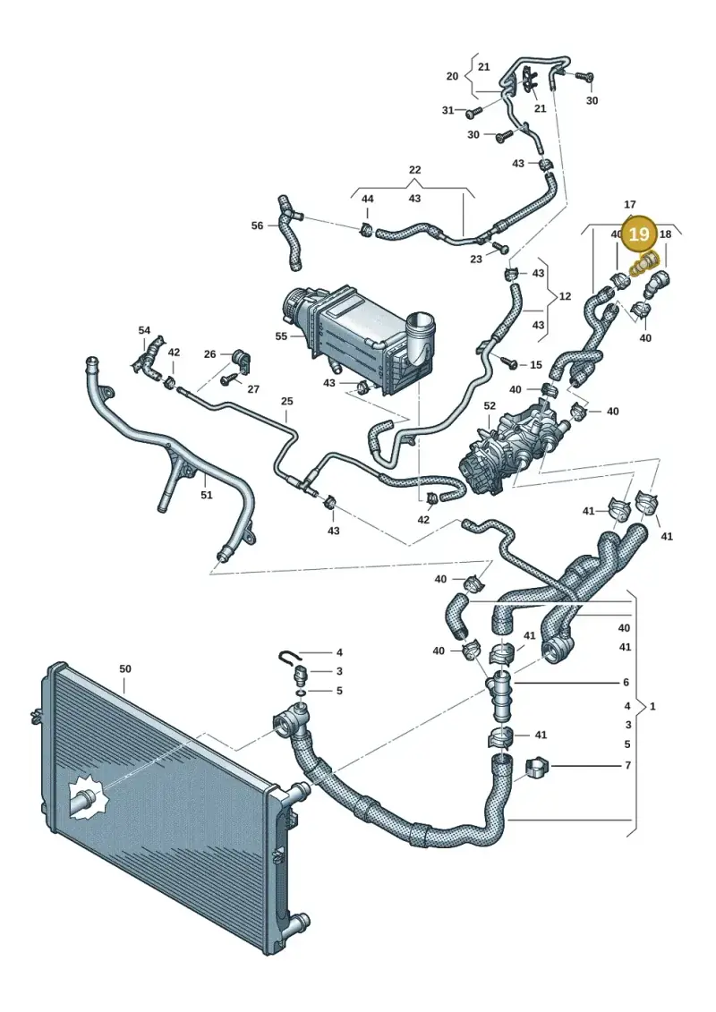5Q0122291EB — SEAT Formentor TSI CUPRA (2020-) diagram 803121164, position 19