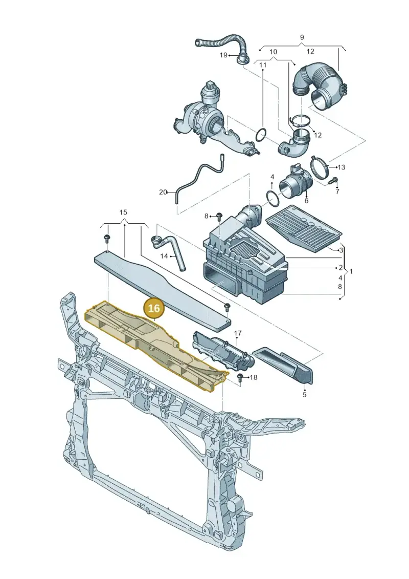 5Q0129254E — SEAT Formentor TSI CUPRA (2020-) diagram 884129300, position 16