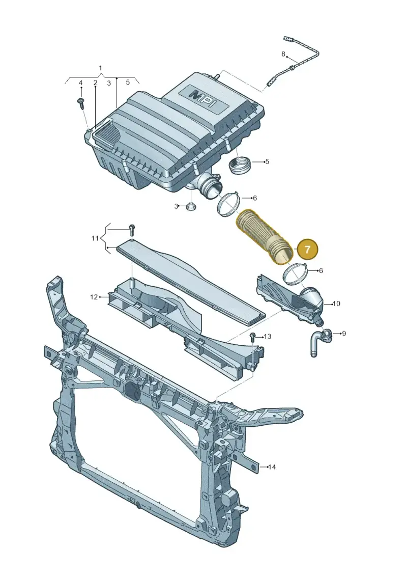 5Q0129618D — SEAT Leon ST Stylance (2016-2020) diagram 781129200, position 7