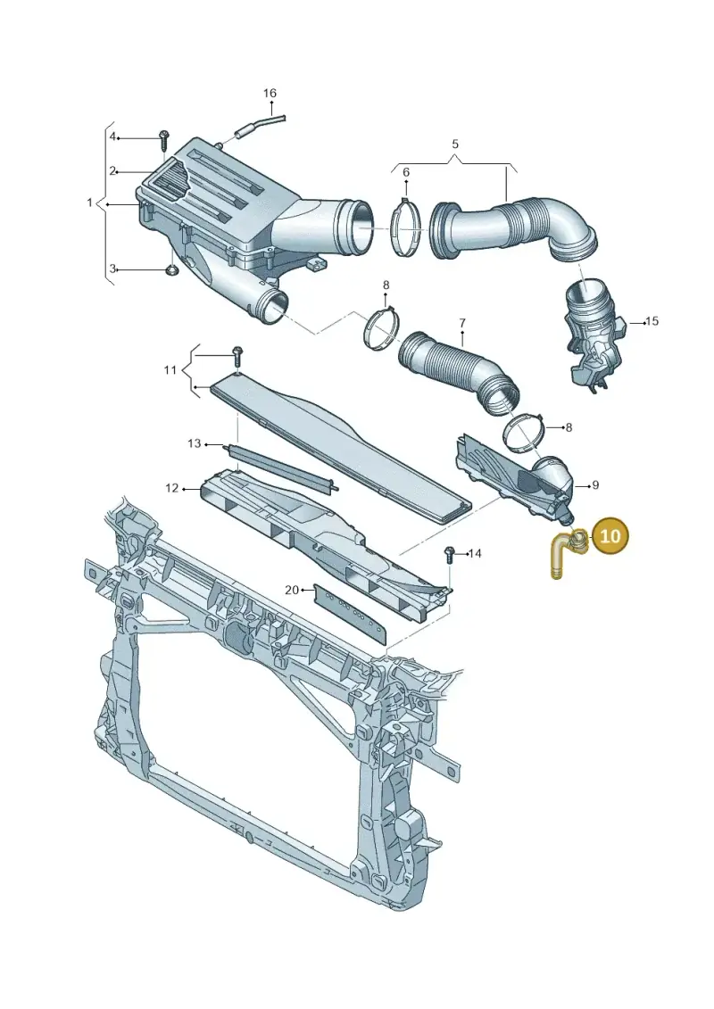 5Q0129637B — SEAT Formentor TSI CUPRA (2020-) diagram 57x129042, position 10