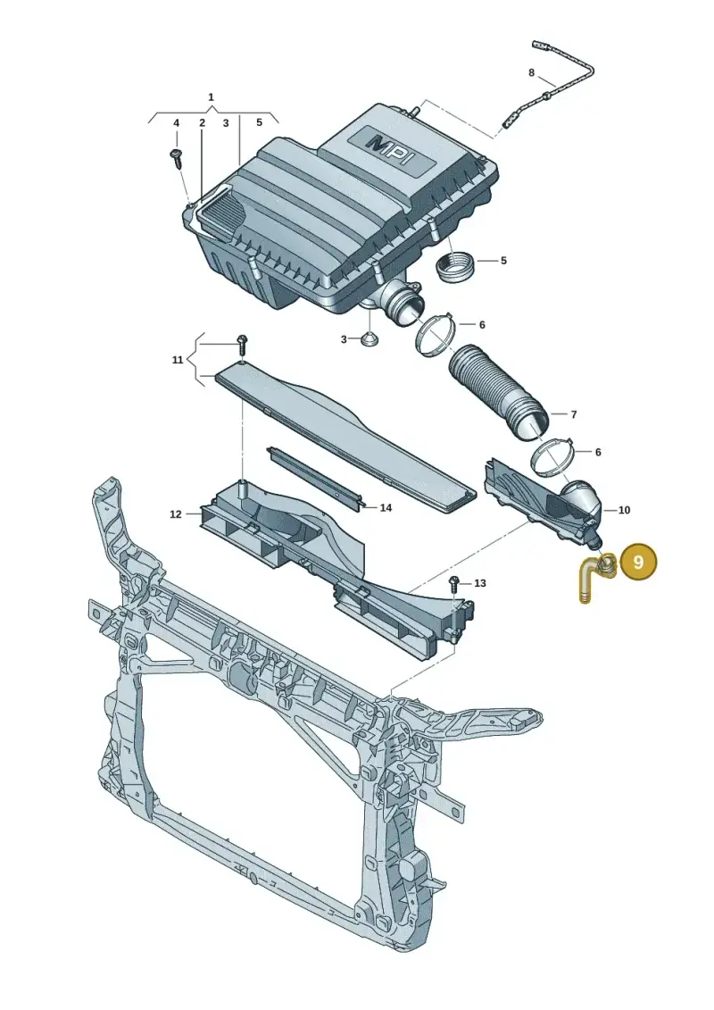 5Q0129637B — SEAT Leon style (2019-) diagram 5h0129060, position 9