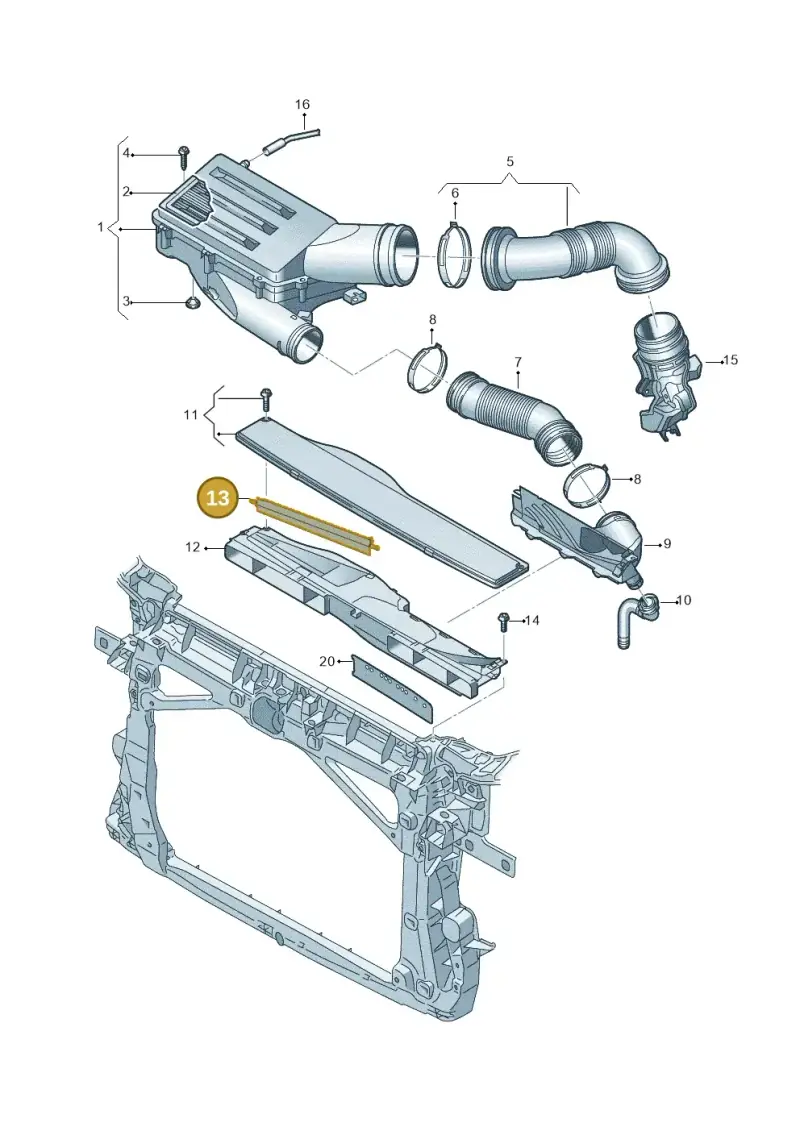 5Q0129747B — SEAT Formentor TSI CUPRA (2020-) diagram 57x129042, position 13