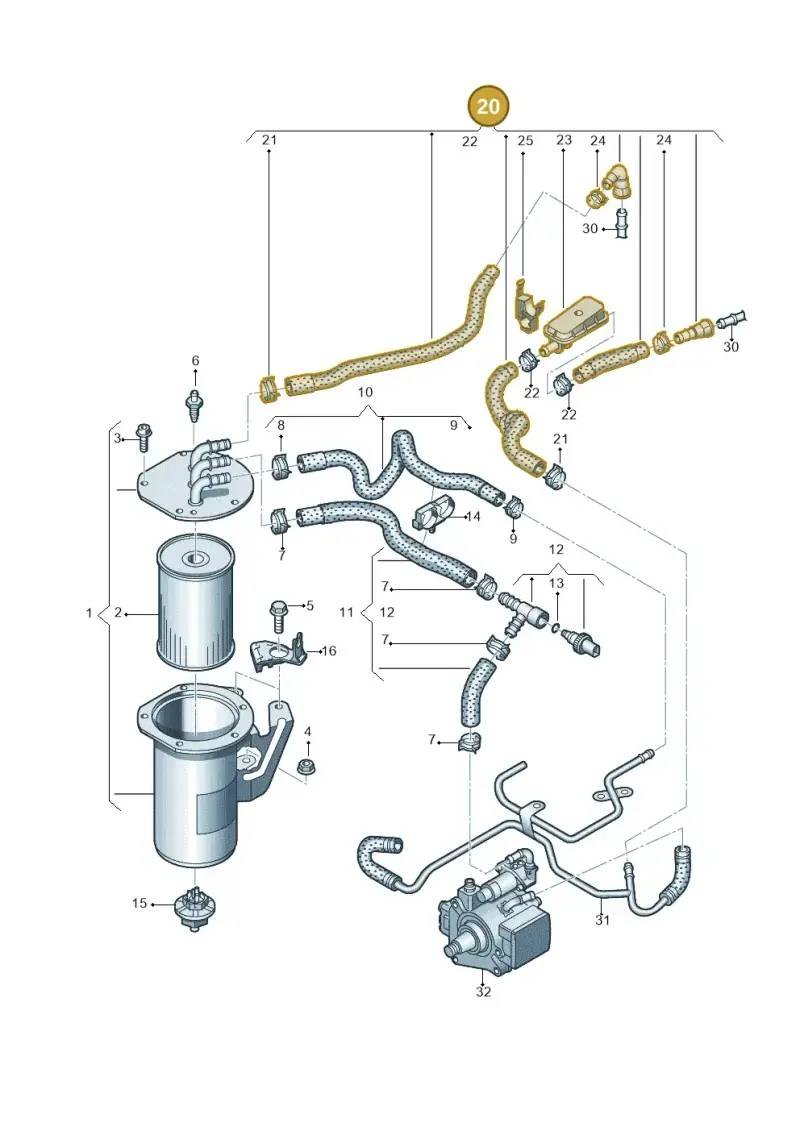 5Q0130295L — SEAT Tarraco FR (2018-2024) diagram 890127500, position 20