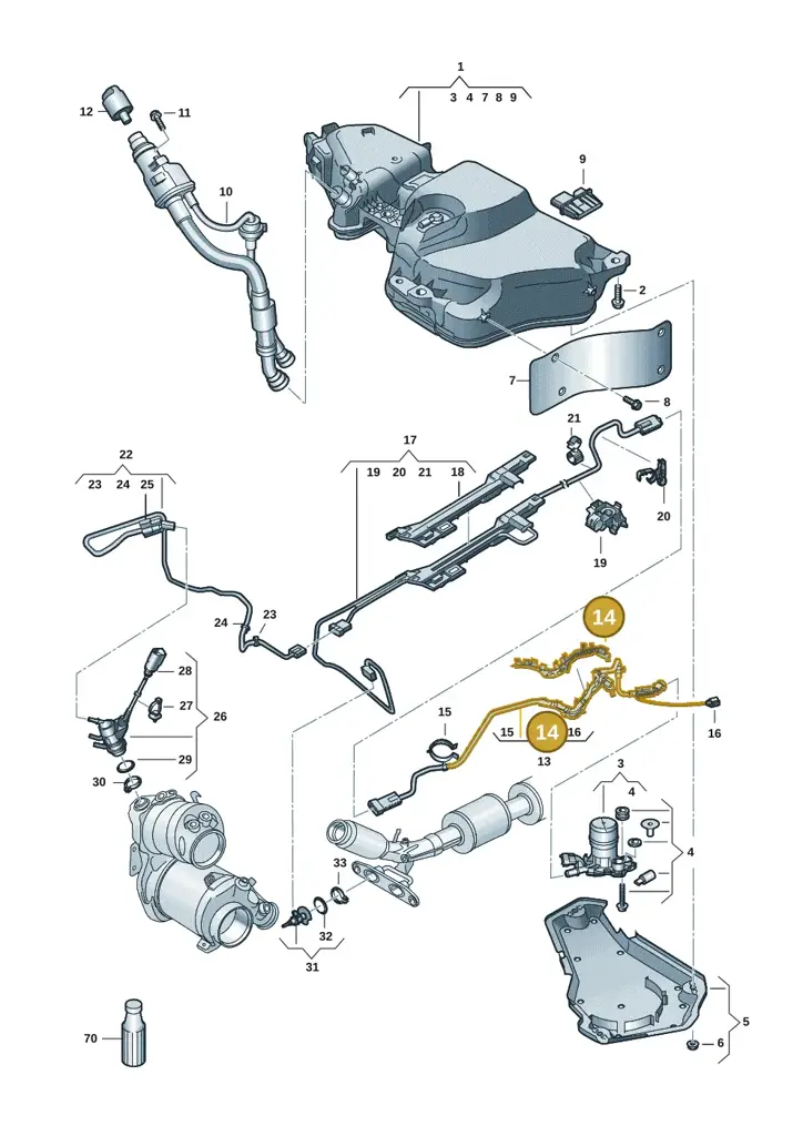 5Q0131327G — SEAT Formentor TSI CUPRA (2020-) diagram 5h0253106, position 14