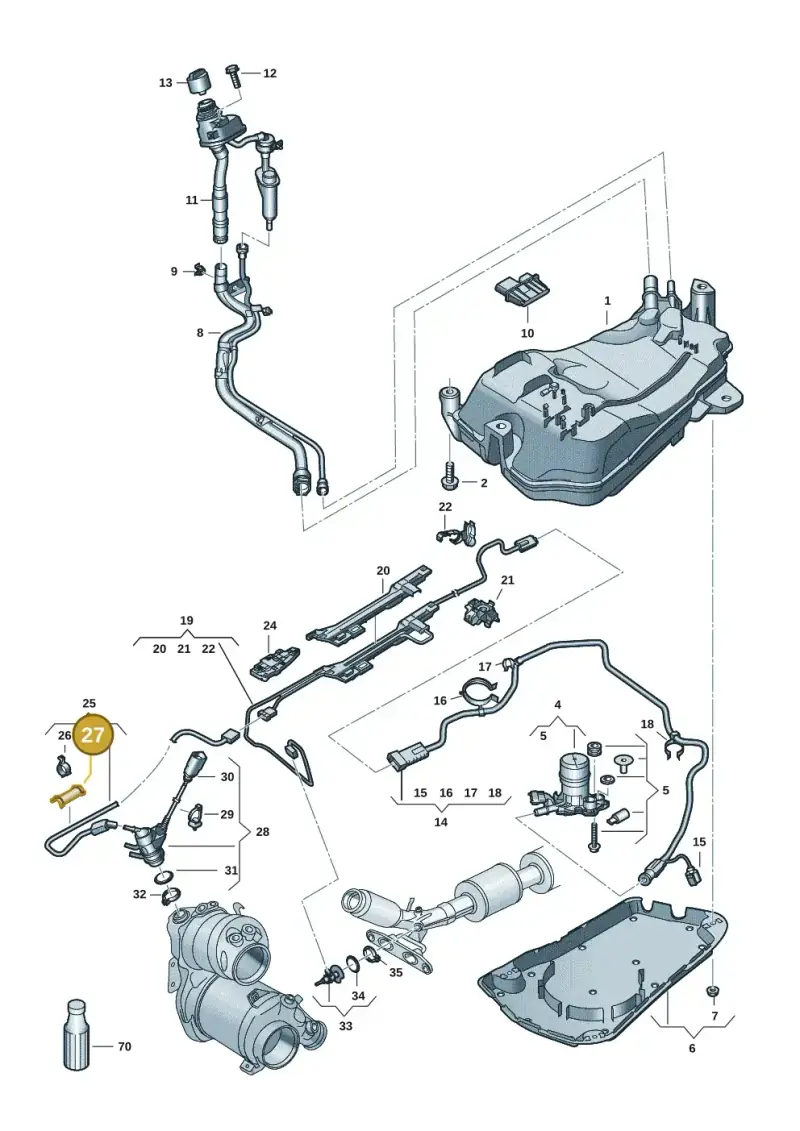 5Q0131645A — SEAT Formentor TSI CUPRA (2020-) diagram 5h0253104, position 27
