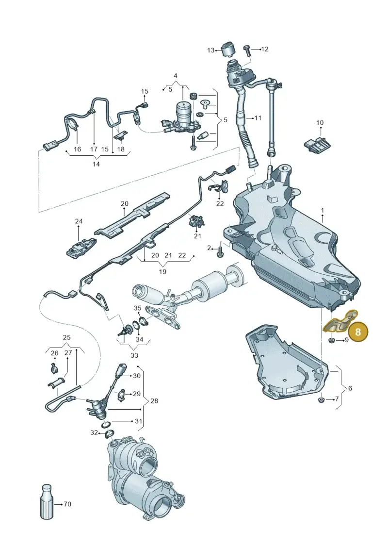 5Q0131891B — SEAT Leon style (2019-) diagram 5h0253102, position 8
