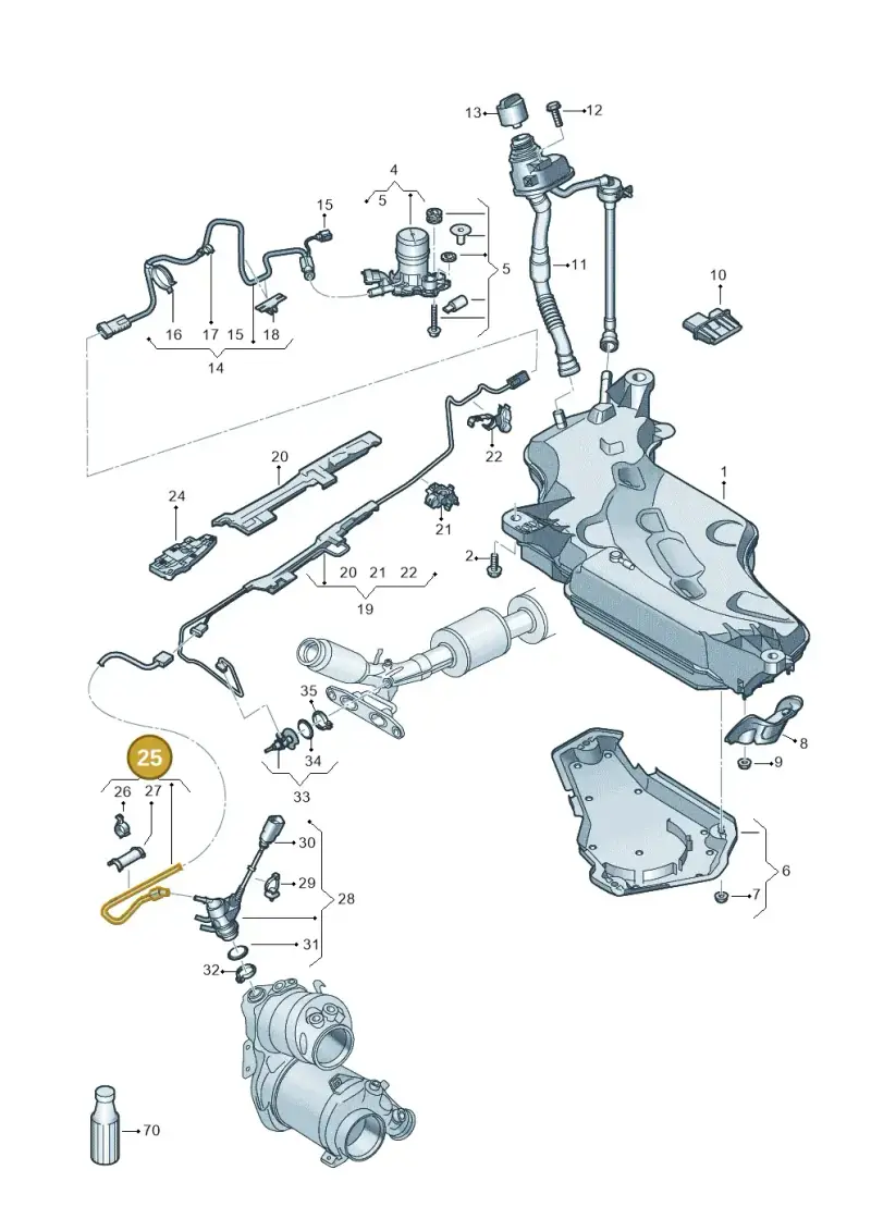 5Q0131960 — SEAT Leon style (2019-) diagram 5h0253102, position 25