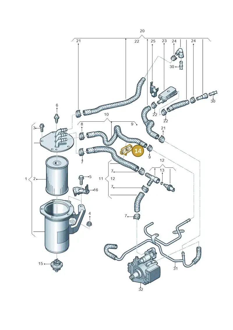 5Q0133687K — SEAT Tarraco FR (2018-2024) diagram 890127500, position 14
