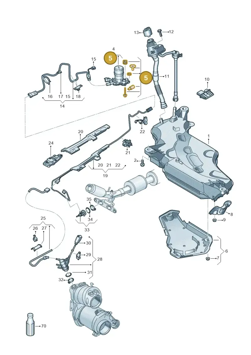 5Q0198975 — SEAT Leon style (2019-) diagram 5h0253102, position 5