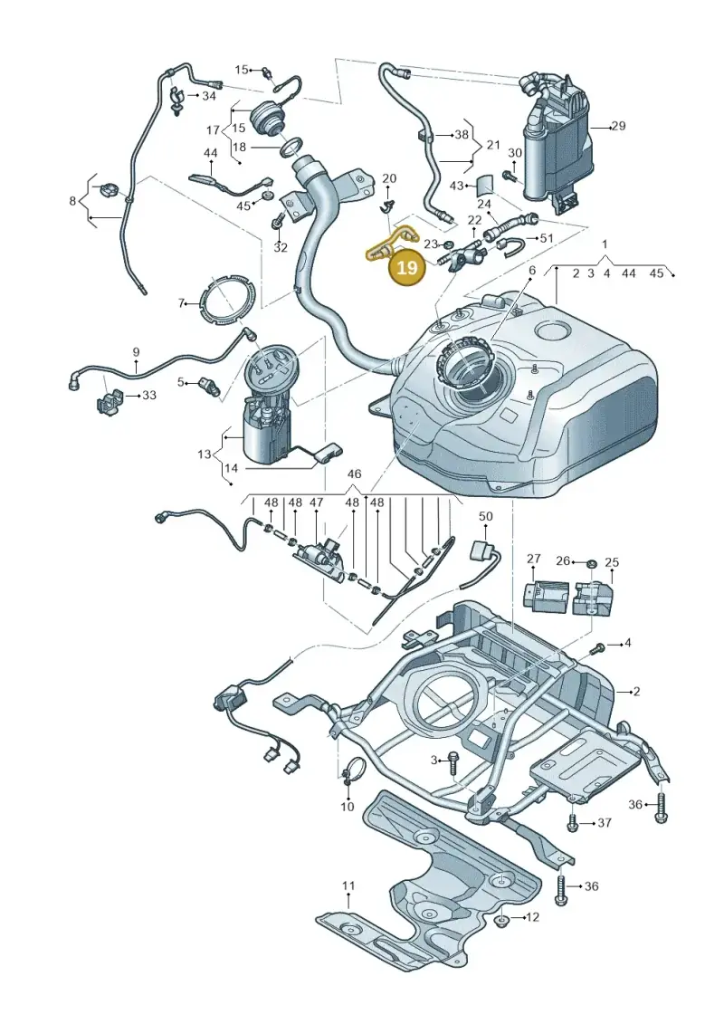 5Q0201160AD — SEAT Formentor TSI CUPRA (2020-) diagram 596201040, position 19