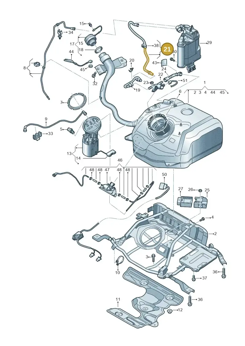 5Q0201160T — SEAT Formentor TSI CUPRA (2020-) diagram 596201040, position 21