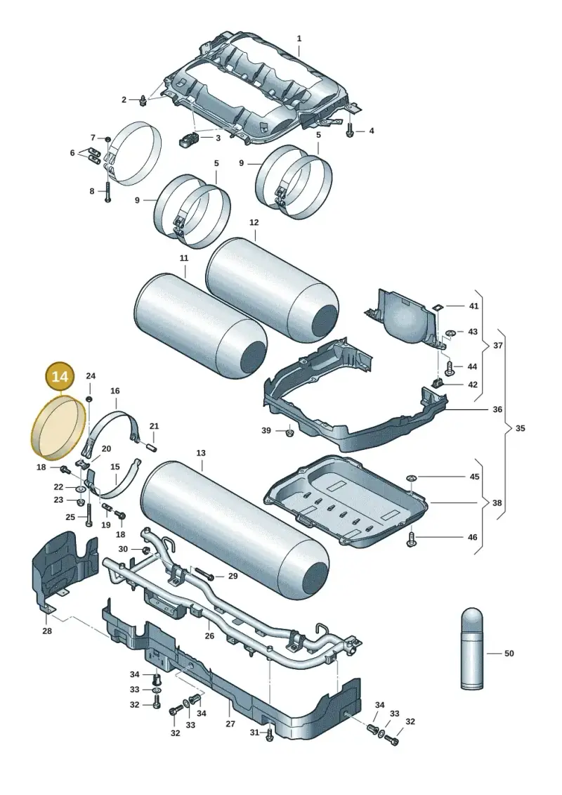 5Q0201300E — SEAT Leon style (2019-) diagram 5h0201010, position 14