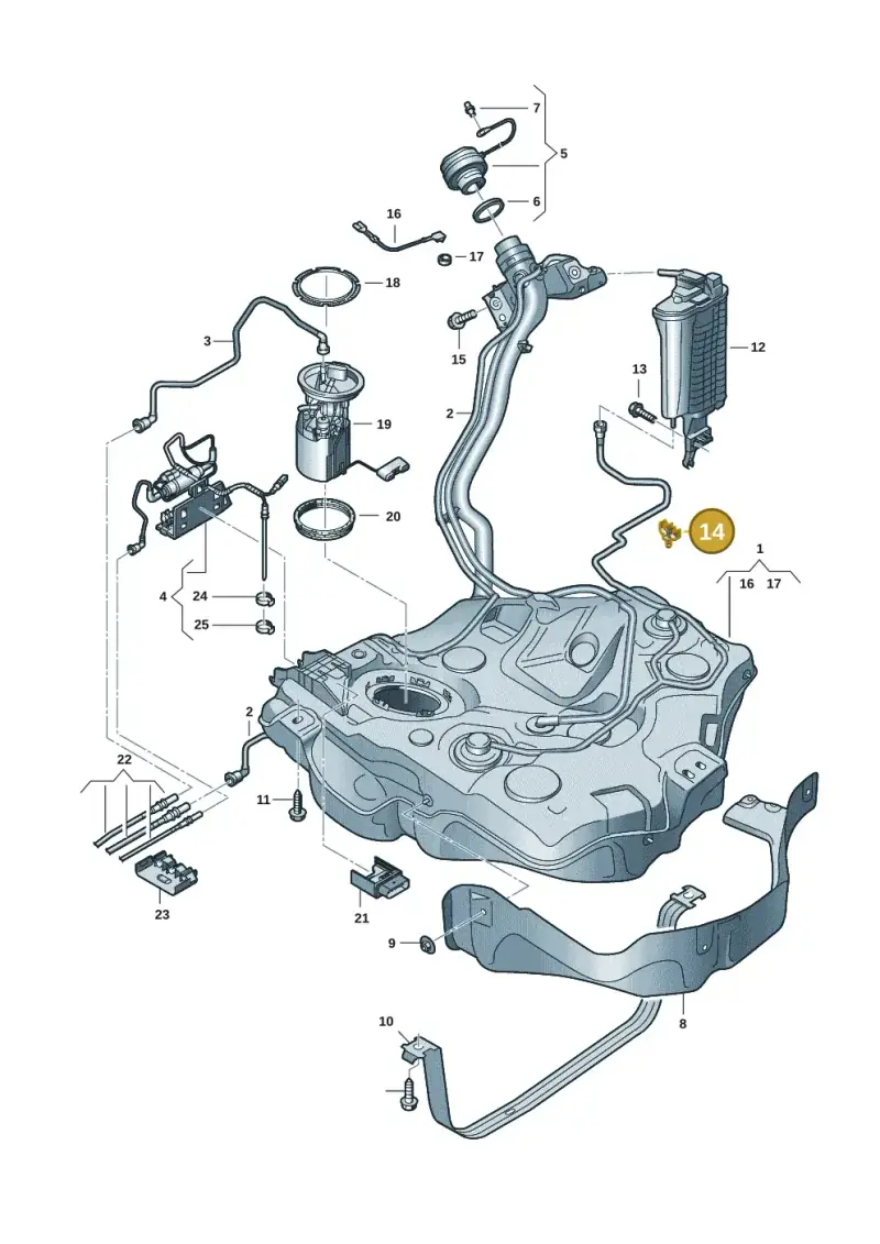 5Q0201449A — SEAT Formentor TSI CUPRA (2020-) diagram 827201037, position 14