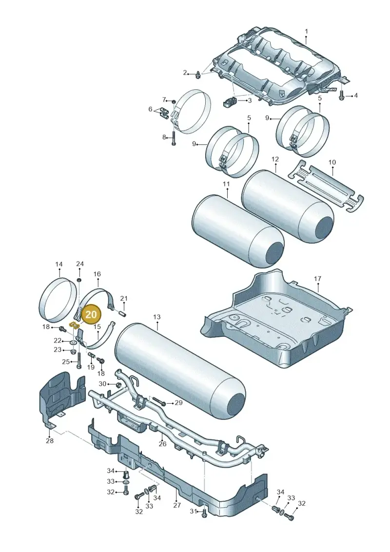 5Q0201504 — SEAT Leon ST Stylance (2016-2020) diagram 827201012, position 20