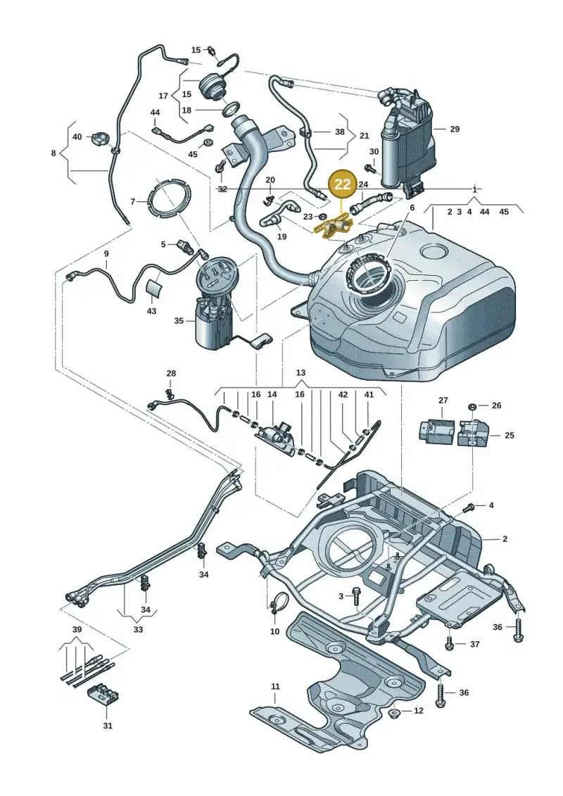 5Q0201549B — SEAT Leon style (2019-) diagram 5h0201050, position 22