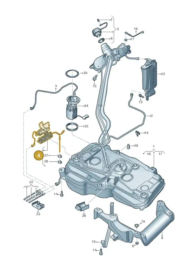 5Q0201607F — SEAT Tarraco FR (2018-2024) diagram 884201042, position 4