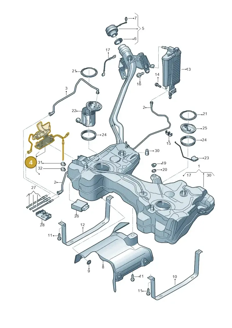 5Q0201607L — SEAT Formentor TSI CUPRA (2020-) diagram 813201049, position 4
