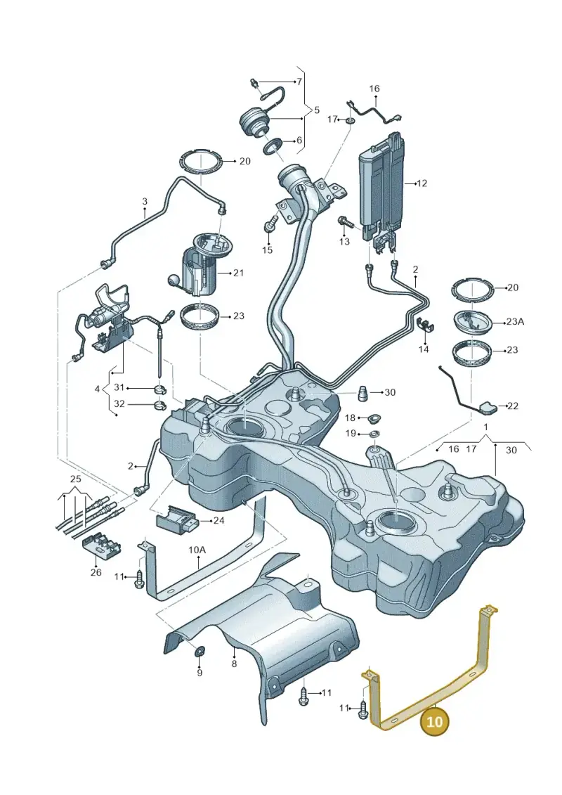 5Q0201653A — SEAT Ateca Style (2016-) diagram 746201400, position 10