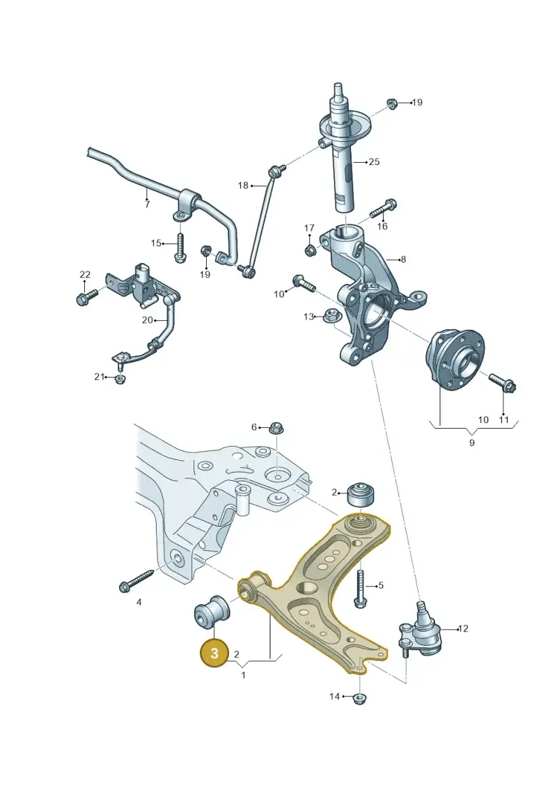 5Q0407182A — SEAT Leon ST Stylance (2016-2020) diagram 746407000, position 3
