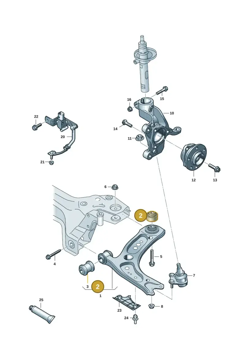 5Q0407183K — SEAT Leon style (2019-) diagram 5h0407000, position 2