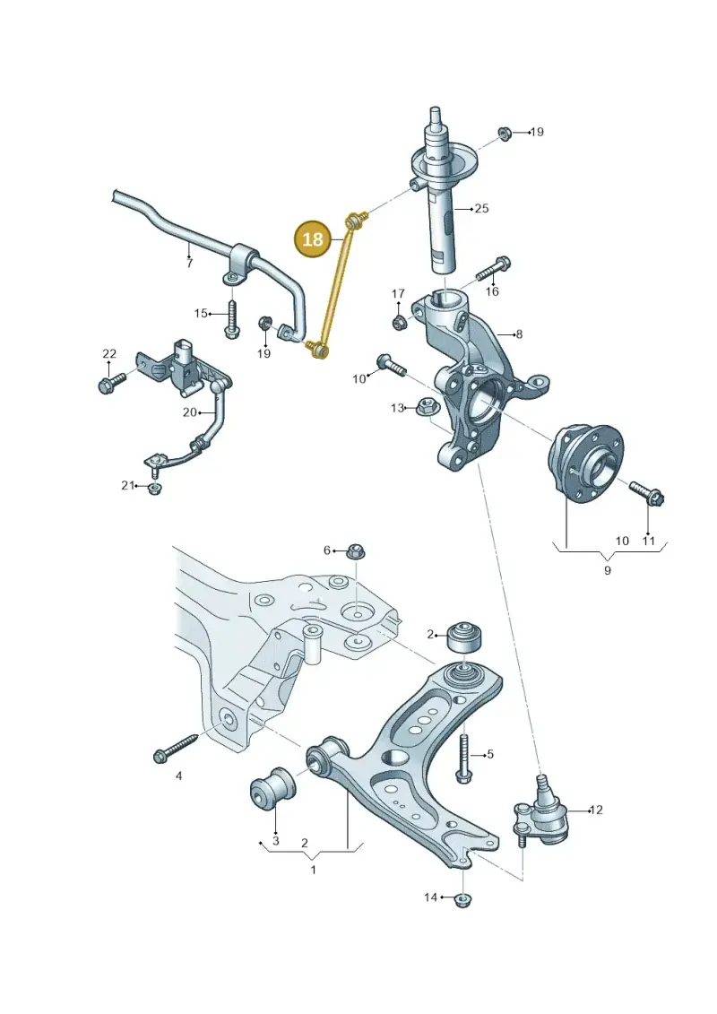 5Q0411315C — SEAT Leon ST Stylance (2012-2016) diagram 746407000, position 18