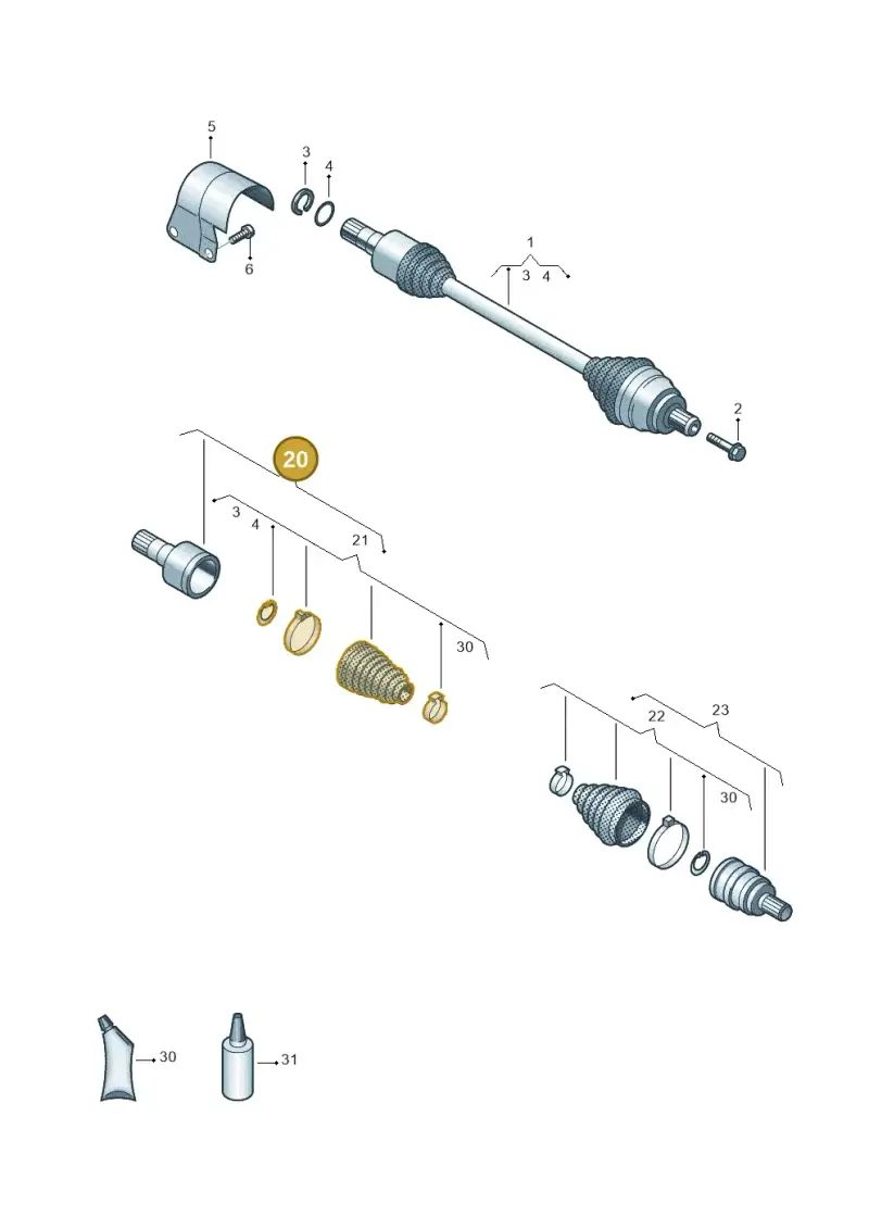5Q0498103A — SEAT Formentor TSI CUPRA (2020-) diagram 828407600, position 20