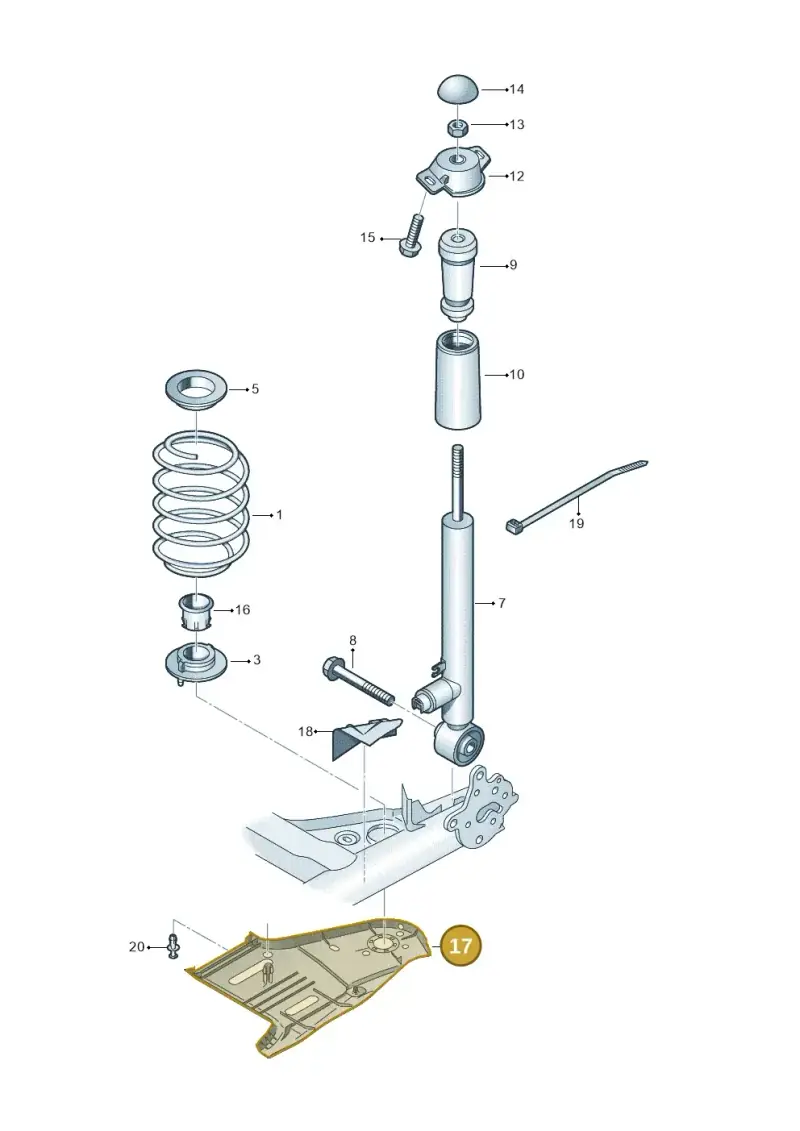 5Q0501559J — SEAT Leon style (2019-) diagram 746511000, position 17