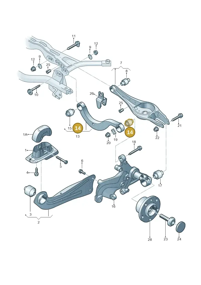5Q0505145K — SEAT Leon style (2019-) diagram 827505005, position 14