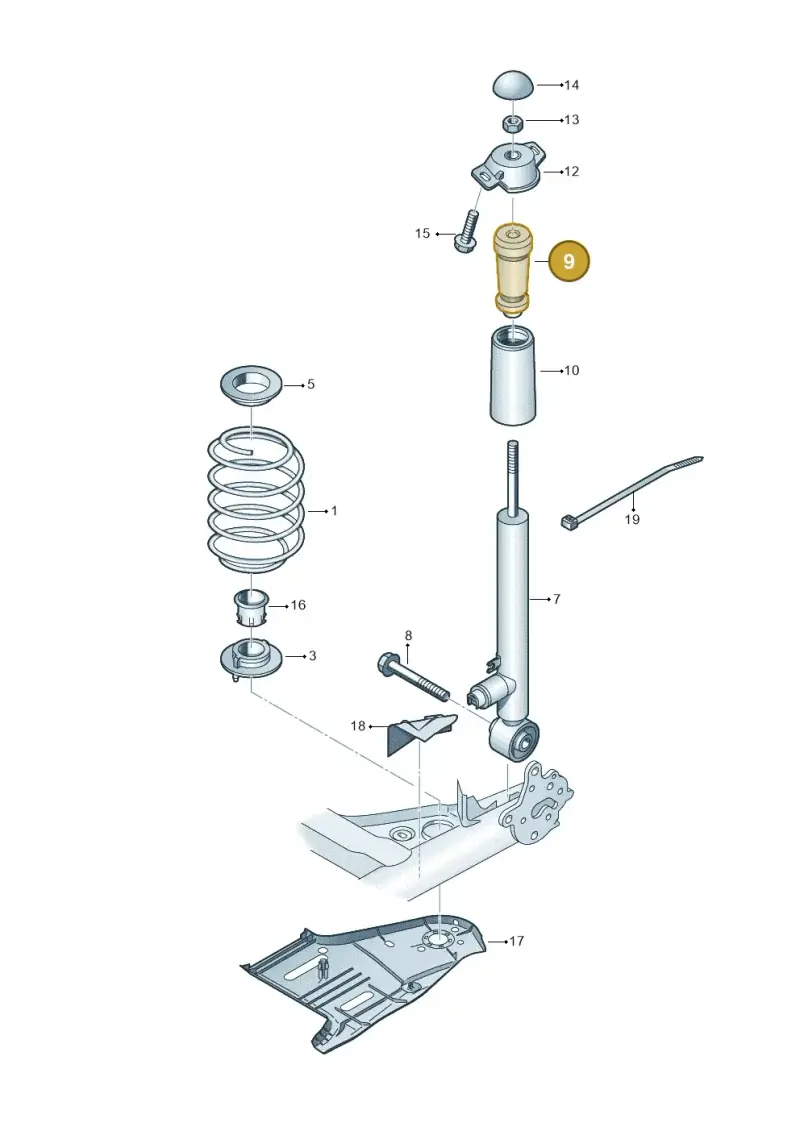 5Q0511357P — SEAT Leon ST Stylance (2012-2016) diagram 746511100, position 9