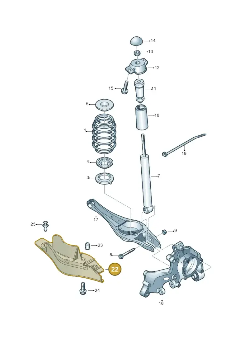 5Q0511534A — SEAT Formentor TSI CUPRA (2020-) diagram 746511050, position 22