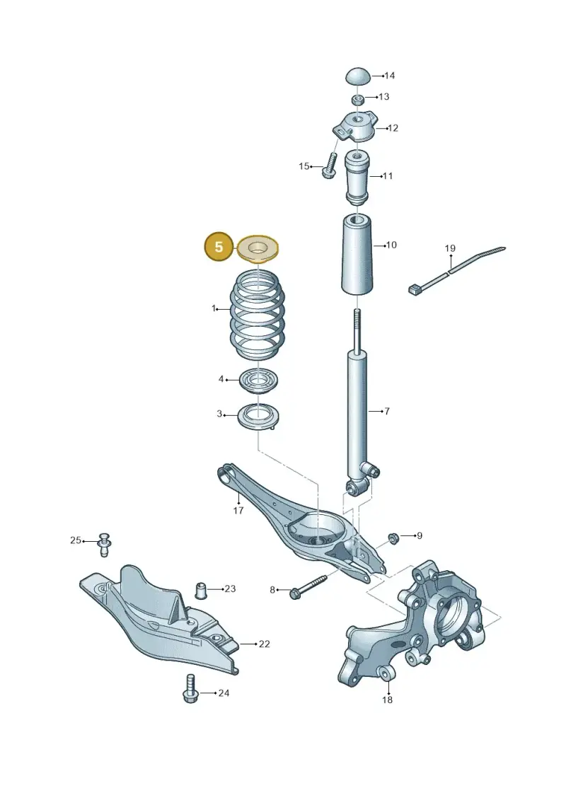 5Q0512149F — SEAT Leon style (2019-) diagram 746511150, position 5
