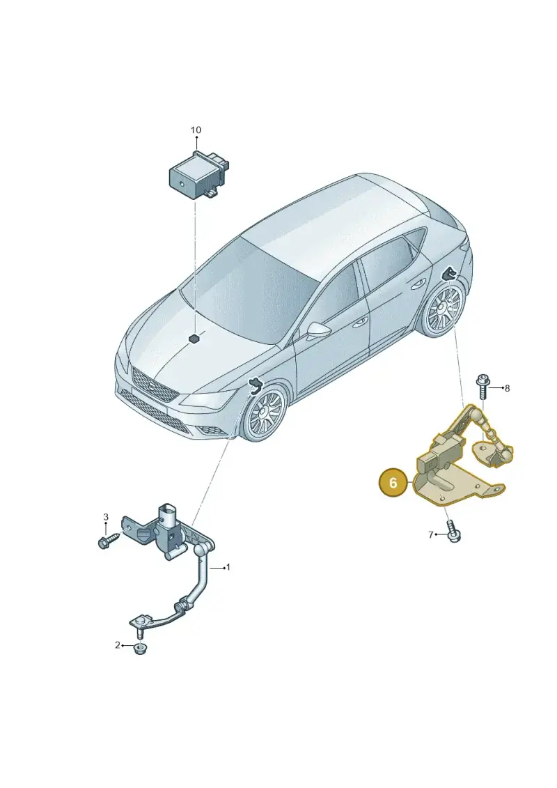 5Q0512521F — SEAT Leon ST Stylance (2012-2016) diagram 754941250, position 6