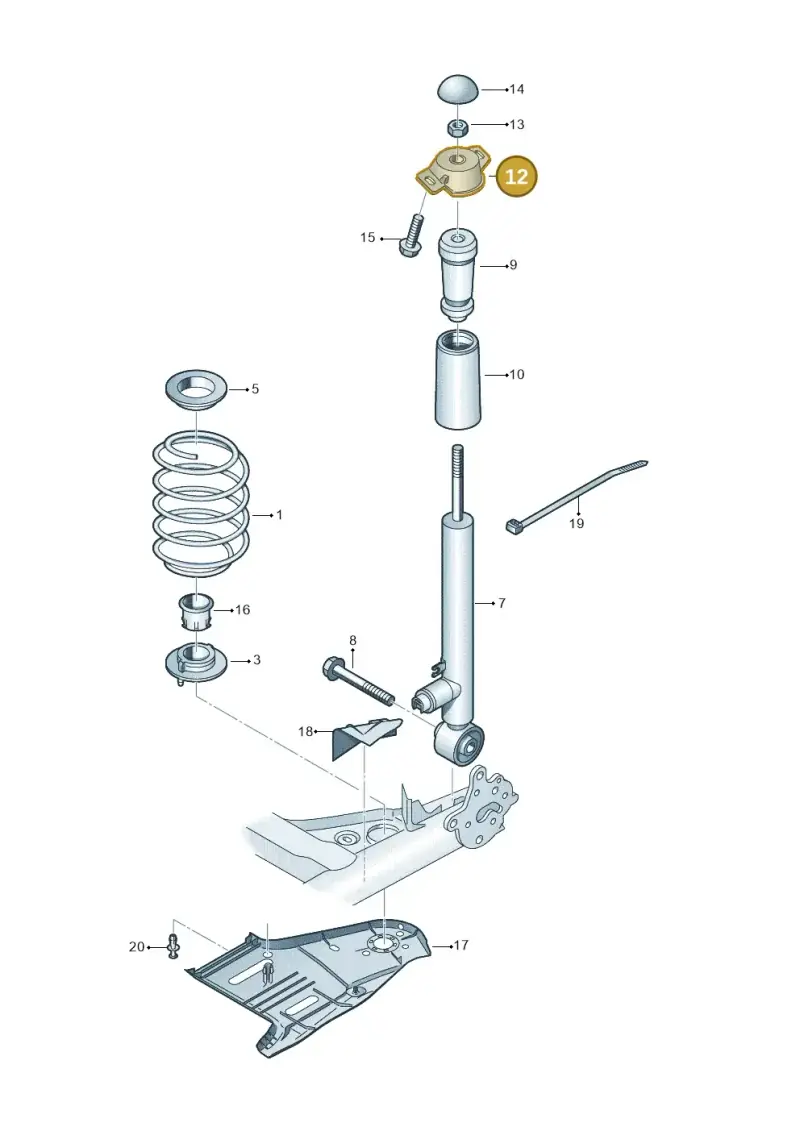 5Q0513353H — SEAT Leon style (2019-) diagram 746511000, position 12