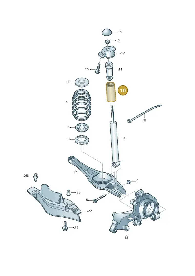 5Q0513425J — SEAT Formentor TSI CUPRA (2020-) diagram 746511050, position 10