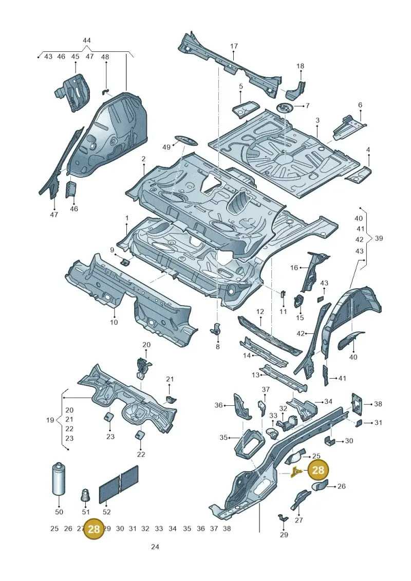 5Q0611793E — SEAT Leon style (2019-) diagram 5fn803010, position 28