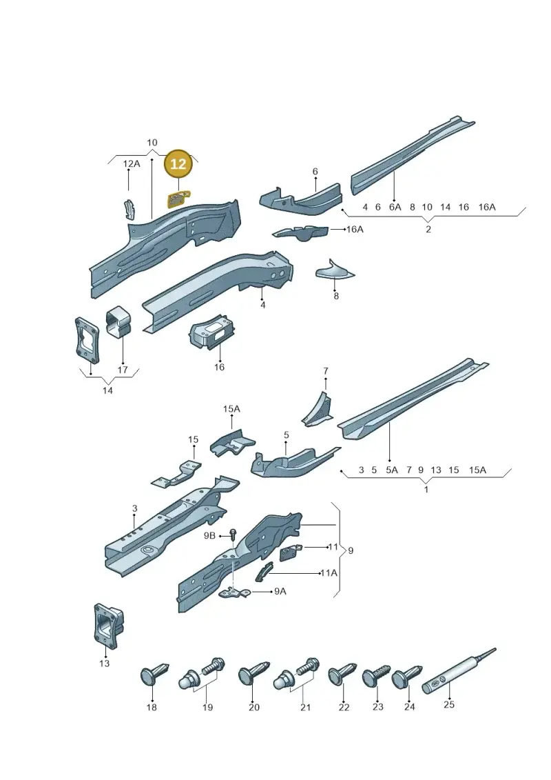 5Q0611846B — SEAT Leon ST Stylance (2012-2016) diagram 754803000, position 12