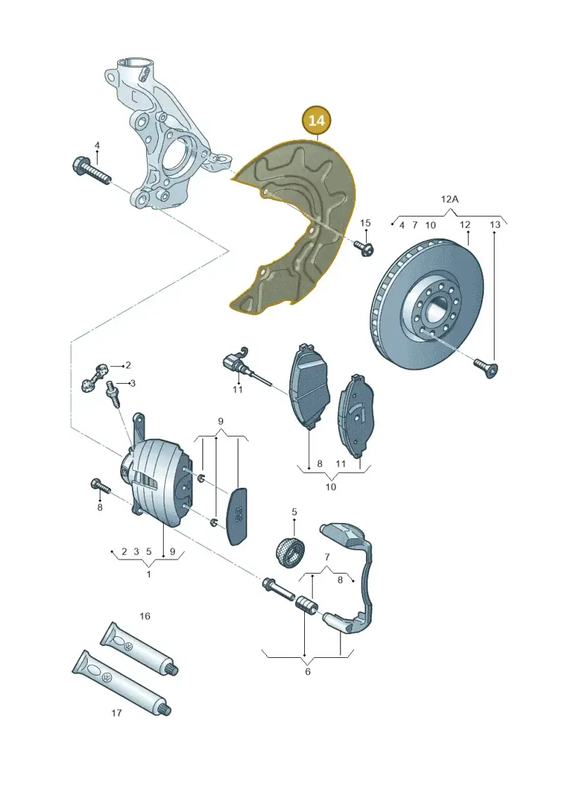 5Q0615311F — SEAT Formentor TSI CUPRA (2020-) diagram 745615500, position 14
