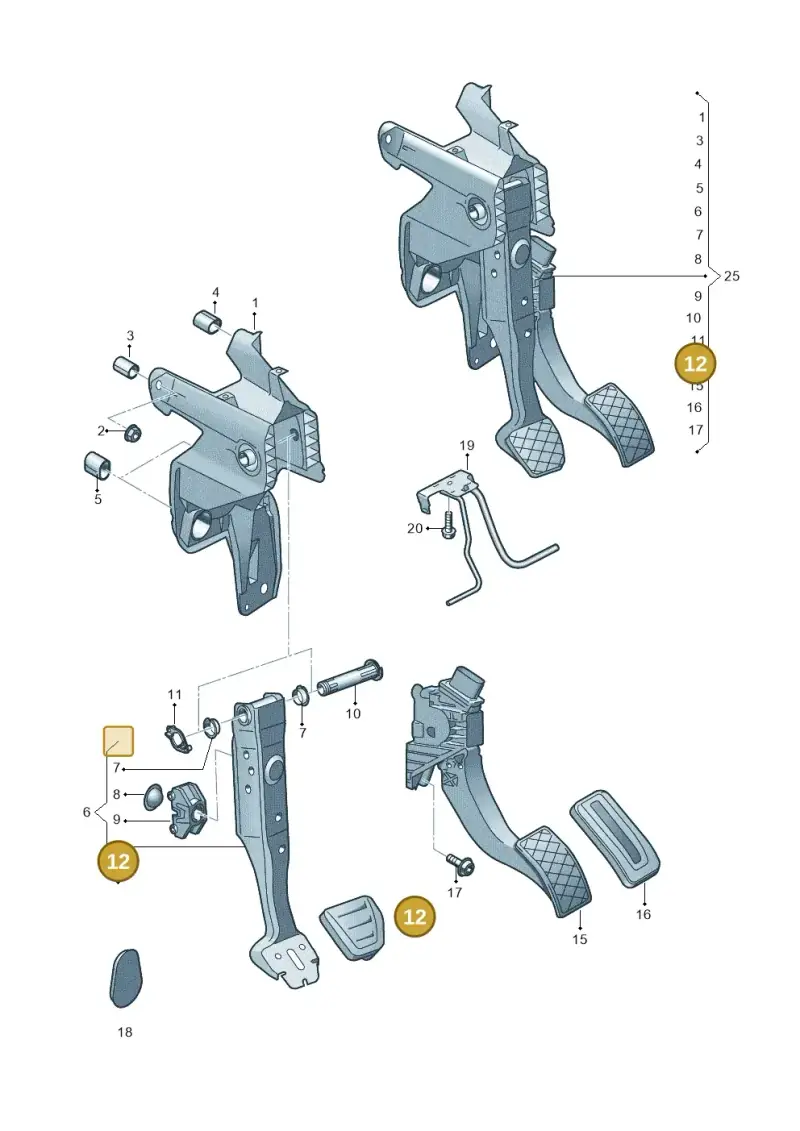 5Q0721131A — SEAT Leon style (2019-) diagram 793721610, position 12