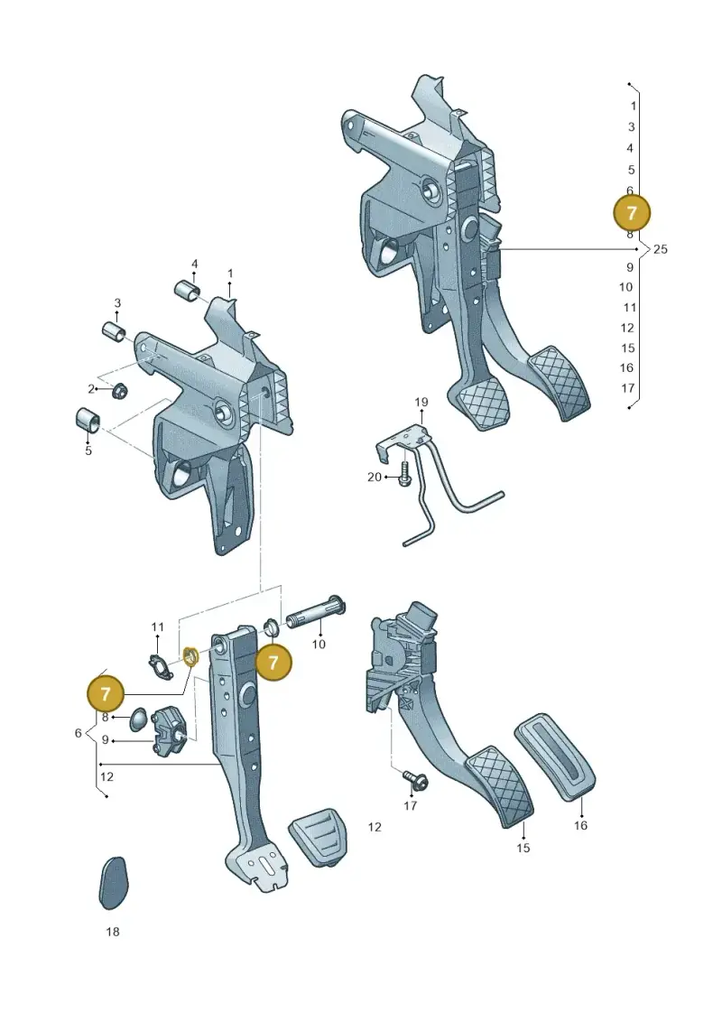 5Q0721153B — SEAT Leon style (2019-) diagram 793721610, position 7