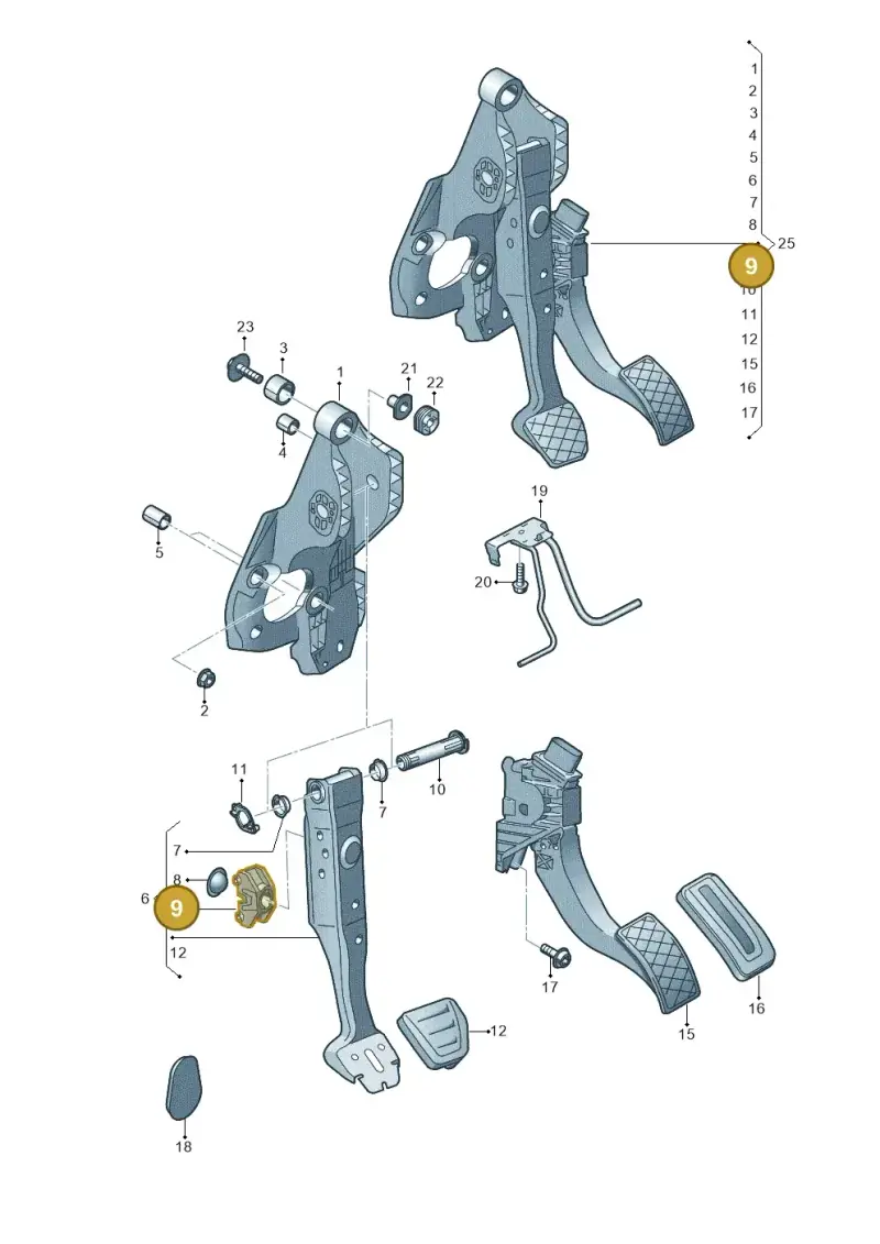 5Q0721165E — SEAT Formentor TSI CUPRA (2020-) diagram 793721710, position 9
