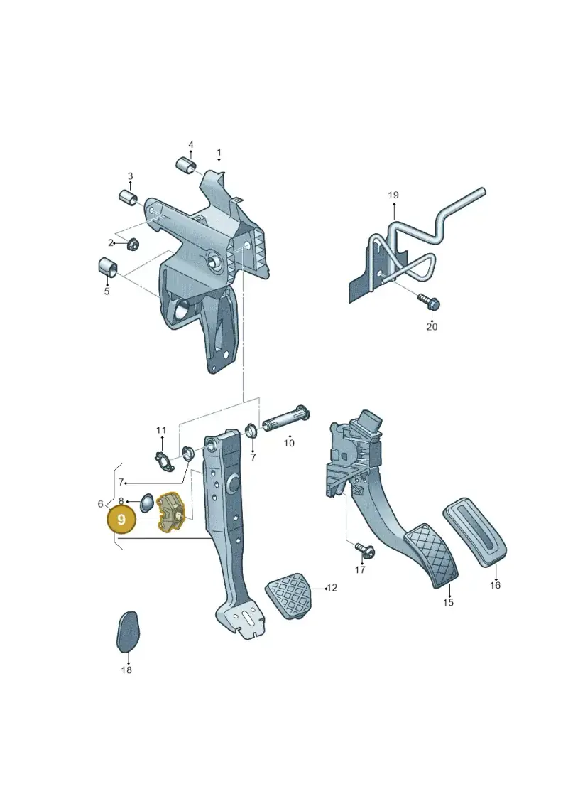 5Q0721169B — SEAT Leon ST Stylance (2012-2016) diagram 745721600, position 9