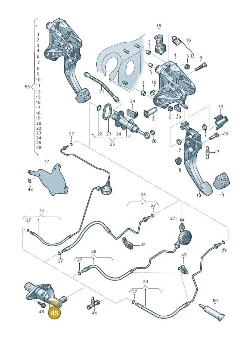 5Q0721261N — SEAT Ateca Style (2016-) diagram 746721260, position 45