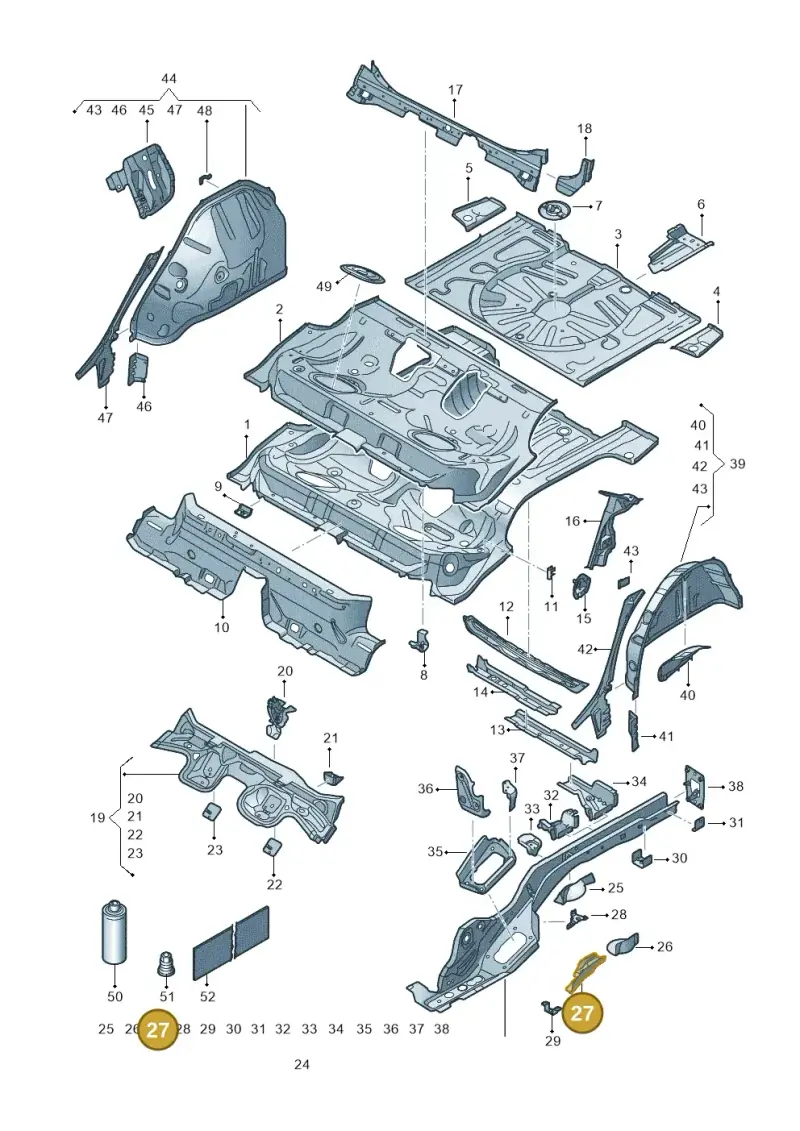 5Q0801772 — SEAT Formentor TSI CUPRA (2020-) diagram 5fn803010, position 27