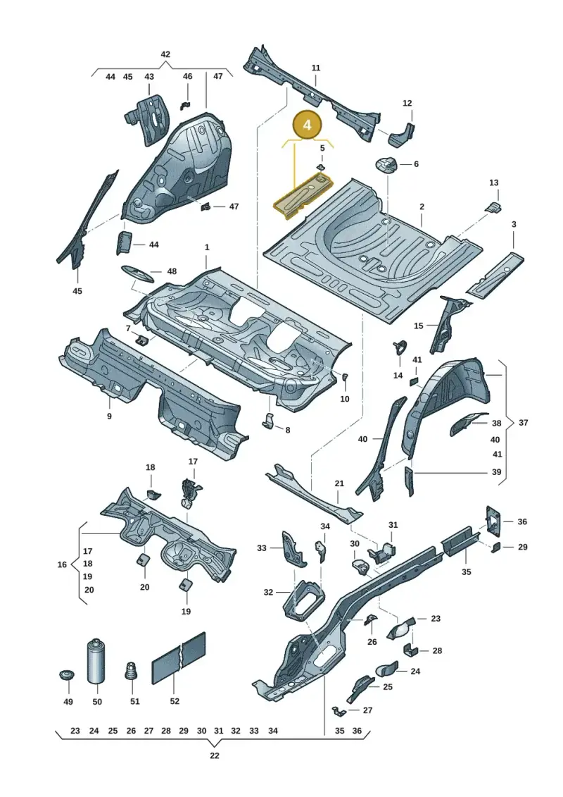 5Q0802090 — SEAT Leon style (2019-) diagram 5fn803011, position 4